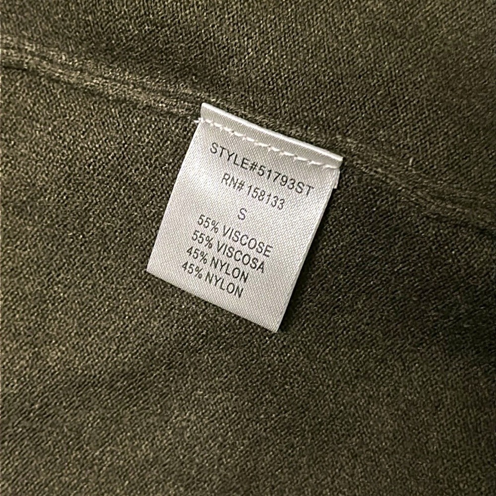 NWT Pink Clover Cardigan w/ pockets - Dark Sage Green - Picture 5 of 5